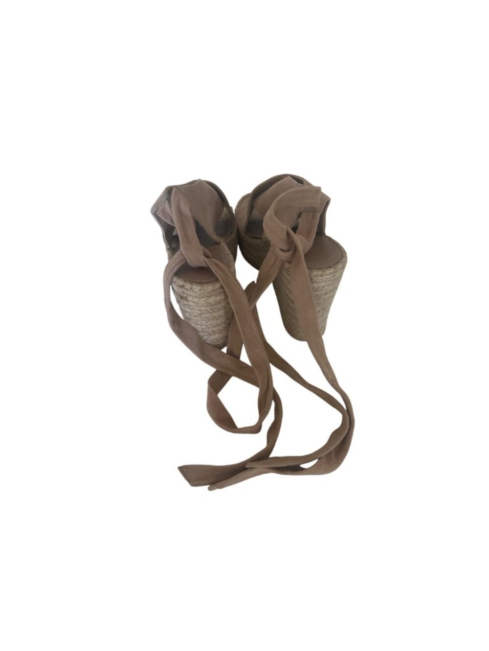 Marc Fisher Andira Pink Suede Wedge Sandals With Ankle Ties - Picture 4 of 10